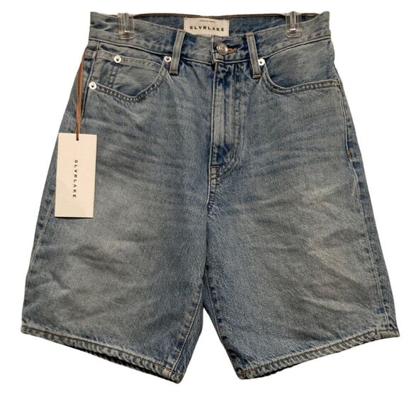 NWT SLVRLAKE London Organic Denim Shorts in Heart of Gold - Picture 2 of 6